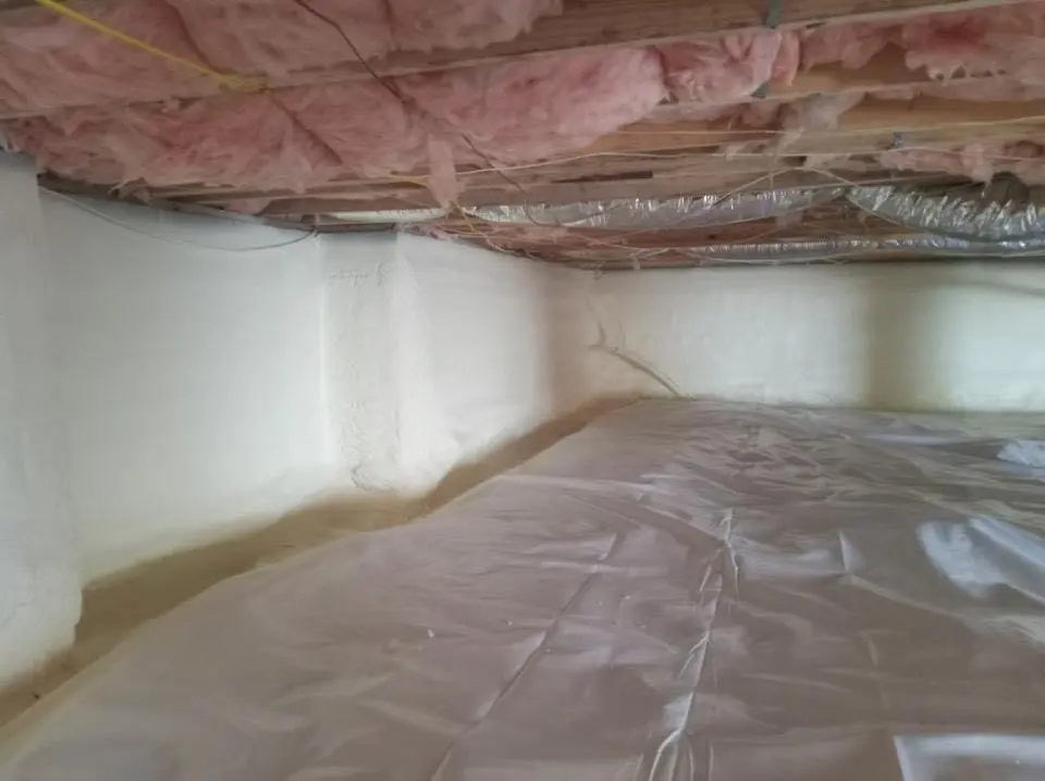 Crawl space encapsulation with closed-cell spray foam for Roof Maintenance in Carmel